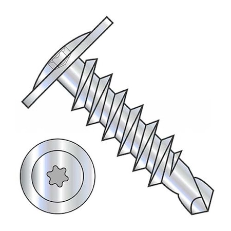Usa Industrials Self-Drilling Screw, #12-14 x 2 in, Zinc Plated Steel Truss Head Torx Drive BULK-SCRW-11620